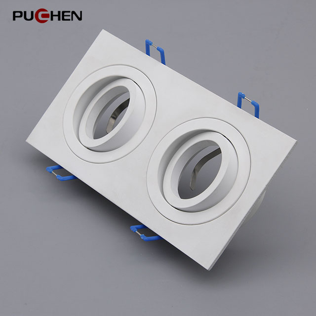 172*92MM Square Aluminium Recessed Downlight Double
