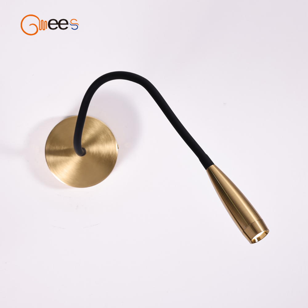 Gold COB Bedside Wall Lamp