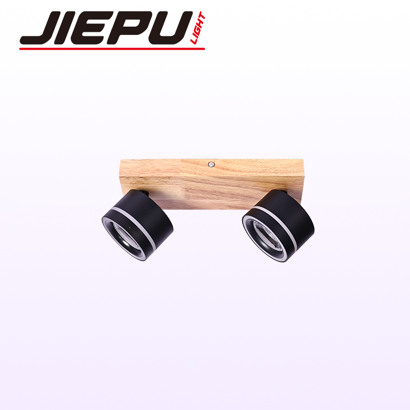COB 24W Wooden base spotlight Two Head